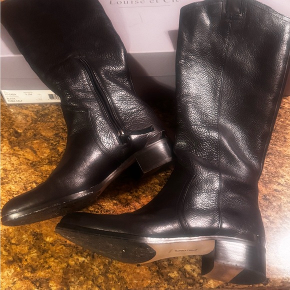 Louise et Cie Lo-Zada Black Kuma Calf Knee-High Leather Boots, Size 9.5. - Picture 11 of 11